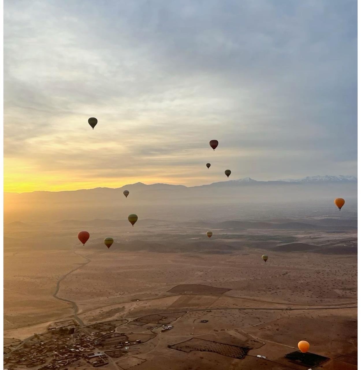 Aerial Balloon Flight View